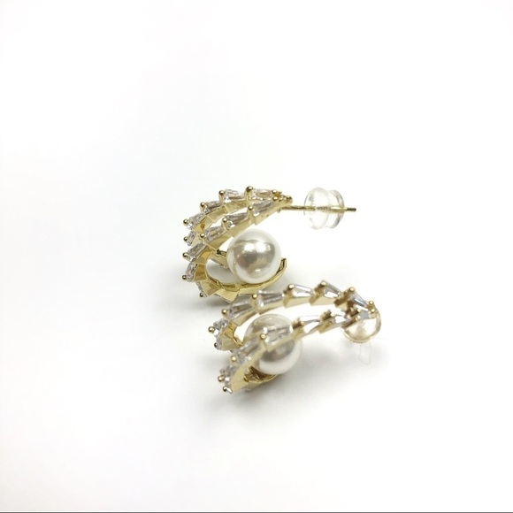 NEW 925 Silver Gold Plated Precious Stones Pearl - Picture 1 of 6